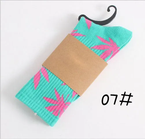 Winter high Quality Harajuku chaussette Style Weed Socks For Women Men's Cotton Hip Hop Socks Man Meias Mens Calcetines