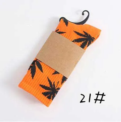 Winter high Quality Harajuku chaussette Style Weed Socks For Women Men's Cotton Hip Hop Socks Man Meias Mens Calcetines