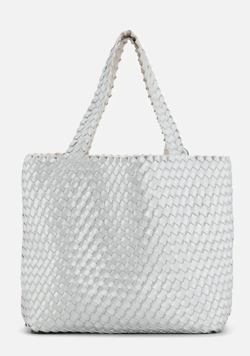 WOMEN'S ILSE JACOBSEN HANDBAG | WHITE / SILVER