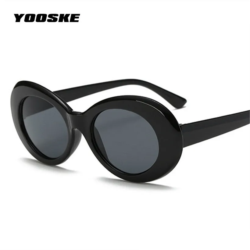 YOOSKE NIRVANA Kurt Cobain Sunglasses Women Men Brand Designer Female Male Sun Glasses Women's Glasses Feminine Retro Mirrored